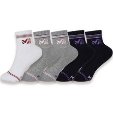 MILLET 女式絨毛墊登山襪 5 英尺, E款, 5雙