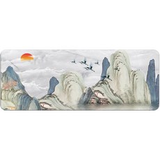 Life Sweet 東洋畫藝術感性寬版書桌鍵盤長桌墊 900 x 400 x 2 mm, C-06, 1個