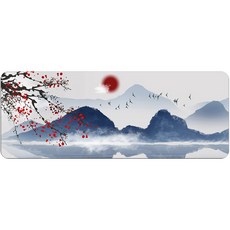 Life Sweet 東洋畫藝術感性寬版書桌鍵盤長桌墊 900 x 400 x 2 mm, C-21, 1個