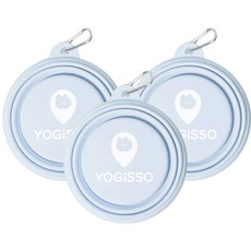 요기쏘 아웃도어 접이식 실리콘 보울, 스카이블루, 3개