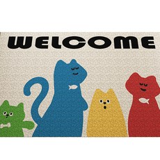 I'm Line可愛動物玄關線圈地墊 40*60cm, 風格1, 1個