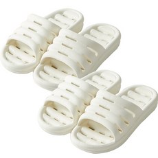 HANSSEM 壓花防滑浴室拖鞋, 奶油色