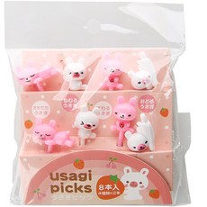 Belle 便當裝飾插牌兔子8件組, 1套