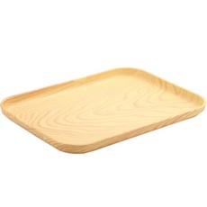 클레어라 나무무늬 플라스틱 쟁반, 라이트