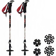 티엠티 히말라야 초경량 일체형 폴딩 두랄루민 7075 등산스틱 2p, 혼합색상