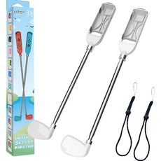 Hohu 任天堂 Switch Joy-Con OLED 控制器 馬里奧高爾夫俱樂部 高爾夫俱樂部 AK 白色, 2個, 單品