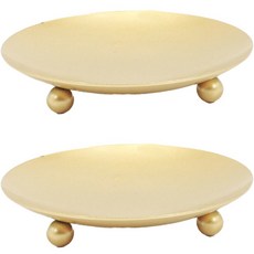 블루리빙 심플디자인 캔들트레이 2p, 골드