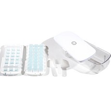 OWL LIVING 按壓式製冰盒 冰球製冰器 製冰模具 48格, 混色, 1個