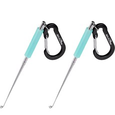 BOOMS FISHING R07 卸鉤器 + 登山扣 2入 BAFTR0712B02 LOGO隨機出貨, 翡翠綠, 1套