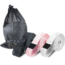 Smile J Marbling 3 步 Homet 阻力拉伸鬆緊帶套組, 黑色、粉色、白色