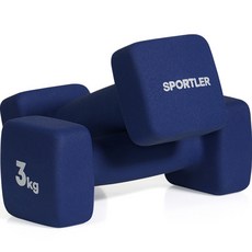 스포틀러 네오프렌 미용아령, 2개, 3kg