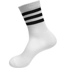 Pelle 日常長筒皺褶羅紋運動襪, 白色
