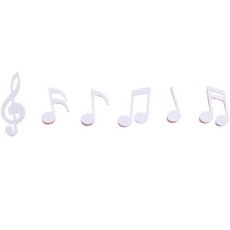 드기상점 큐티 냉장고 자석 세트, 음표 화이트