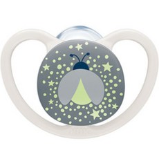 NUK 嬰兒太空夜光安撫奶嘴, S1(0~6個月), 螢火蟲, 1個