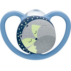NUK 嬰幼兒用 Space 夜光安撫奶嘴, S2(6~18個月), 狐狸, 1個