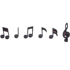 드기상점 큐티 냉장고 자석 세트, 음표 블랙