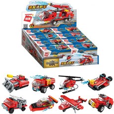 Lego Flow 嗶啵嗶啵 119 消防車系列 8種樂高積木套組, 混合顏色, 1個