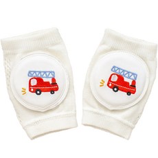 Stardoor 可愛刺繡網眼護膝 2件組, 消防車, 1個
