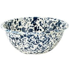 CROW CANYON 家用大理石沙拉碗 D18, 1個, 海軍藍