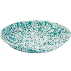 Crow Canyon Home 大理石紋義大利麵盤 D114, 1個, 土耳其藍