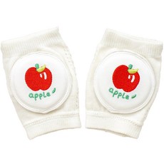 STARDOOR 可愛刺繡網眼護膝 2件組, 蘋果, 1個