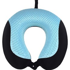 Mikael Ground涼感矽膠露營旅行頸枕, 黑色