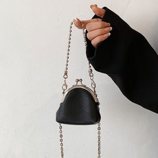 플랜데이 여성용 2WAY 소피아 마이크로 미니 레더 체인 크로스 숄더백