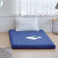 코끼리리빙 잠왕 9존 매트리스 토퍼 + 방수속커버 세트, 네이비, 12cm