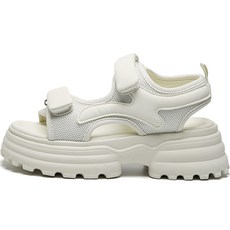 JACK&JILL 女款增高魔鬼氈舒適涼鞋 JB3316, 240, 淺褐色