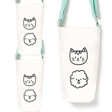 minhwashop 隨行杯斜背包, 動物, 3個