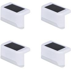 Javert 太陽能 LED 樓梯燈 欄杆燈 花園燈 白色, 4個, 黃光色