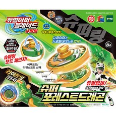 TOY TRON 雙甲戰輪 兒童用 超級環 超級森林龍 戰鬥陀螺, 1個, 混合色