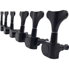 KHONEIM 貝斯吉他弦鈕 捲弦器 3W001 黑色, 6個