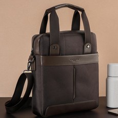 CAPACCI 運動男款休閒托特斜背包 YB_G812, 棕色