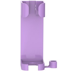 Solve Living一字型吹風機壁掛式廁所浴室無孔黏貼掛架, 紫色, 1個