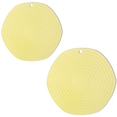 natureahn 電磁爐專用矽膠保護墊 小+大組合, 黃色, 1套
