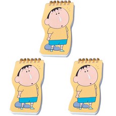 Flyingwhales 蠟筆小新造型筆記本 萬能俠, 混色, 3個