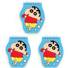 Flyingwhales 蠟筆小新造型筆記本 蠟筆小新, 混色, 3個