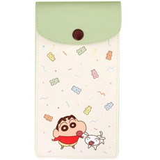 Flyingwhales 蠟筆小新扁平鉛筆袋果凍蠟筆小新, 混色, 1個