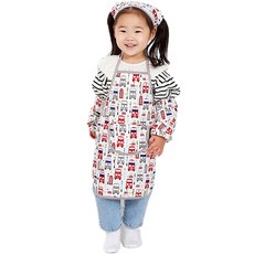 Coney Island 兒童防水圍裙 + 袖套 + 頭巾 + 收納袋組合