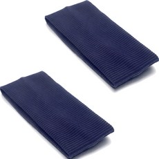 Belle 布質粉彩簡約頭巾 2入, 海軍藍