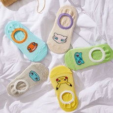 Pokémon 寶可夢 童款精靈寶可夢印花隱形襪 5雙入