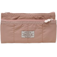 moong9 10000 棉質筆袋, 粉紅色, 1個