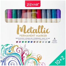 ZEYAR TUCO.B 金屬油性麥克筆 簽字筆型套組, 12色, 1套