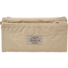 moong9 10000 棉質筆袋, 米色, 1個