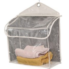 埃莉諾浴室衣服手機袋收納玩具透明包掛架, 白色, 1個