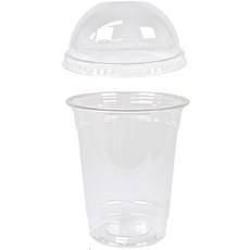 Boni Pack 大成產業 直徑 92mm PET 透明杯 + 直徑 92mm 圓頂蓋 套組, 1套, 420ml