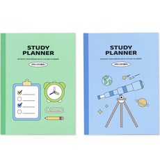 indigokids 小學高年級學校生活一個月讀書計畫+讚美貼紙 2種組, 綠，藍