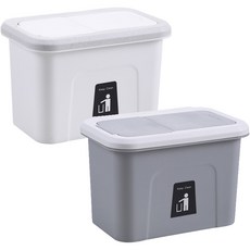 GOODIE FOODIE 懸掛式廚餘桶 2入, 白色, 灰色, 1套