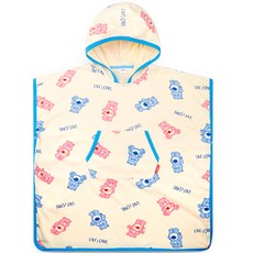 JELISPOON 童款Care Bears印花涼感連帽沙灘長袍